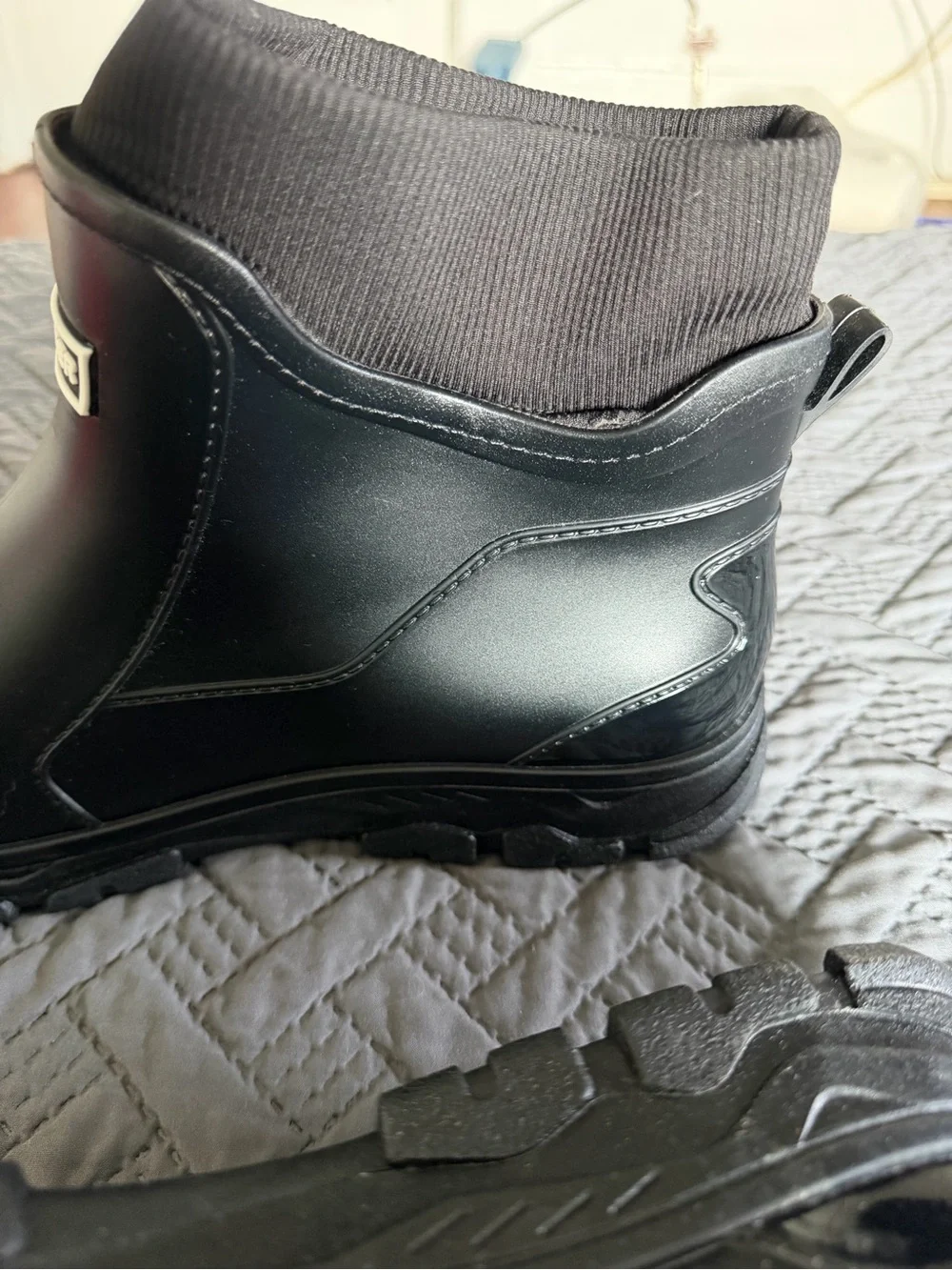 Men's Black Waterproof Chelsea-Style Rain & Snow Boots